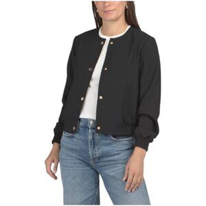 M MAGASCHONI Collarless Bomber Jacket